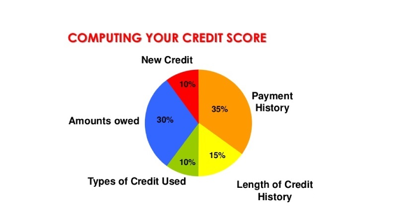 A Graphical Image of Credit Score Calculation.