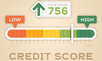 Vector of A Credit Score Calculater Representing High Score.