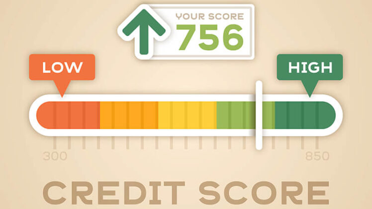 Vector of A Credit Score Calculater Representing High Score.